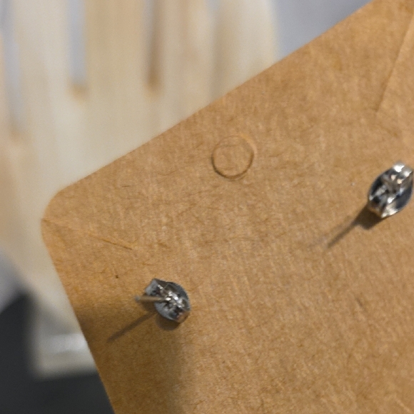 Handmade Silver Snowflake Earrings - Picture 2 of 5